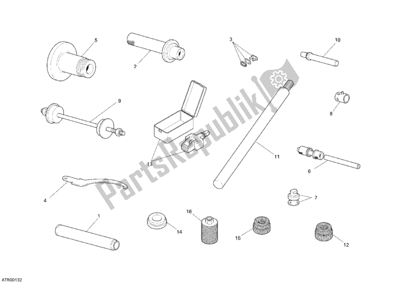 All parts for the Workshop Service Tools, Frame of the Ducati Multistrada 1100 S USA 2008
